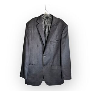 PRONTO UOMO PLATINUM MENS GRAY 100% WOOL SPORT COAT BLAZER SIZE 42L